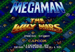 Mega Man - The Wily Wars Title Screen